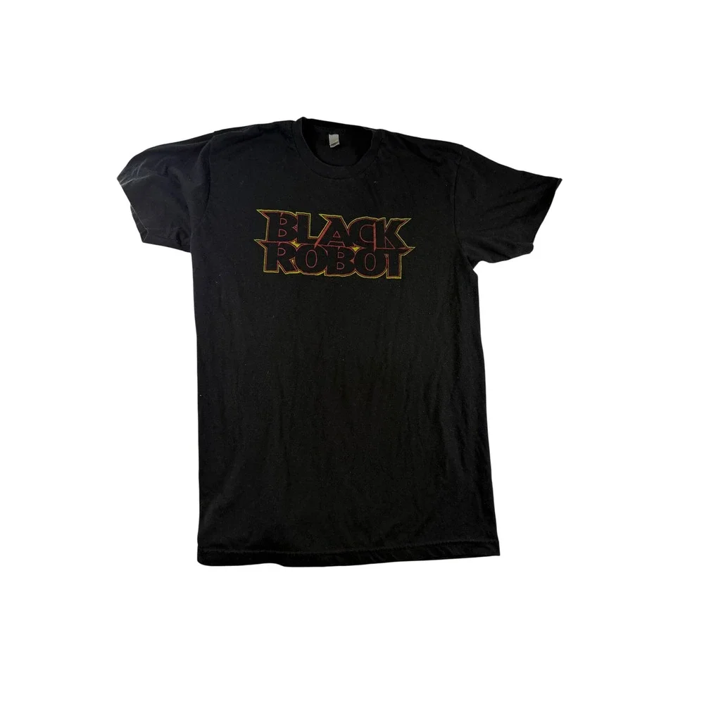 Black Robot Band T-Shirt American Apparel The 50/50 Shirt‎ Black Medium Mens